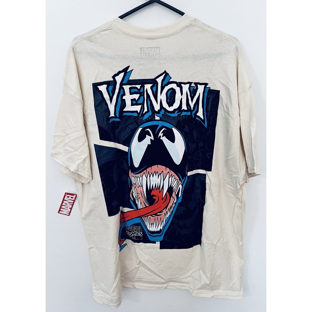 Marvel Venom Men's Short Sleeve Graphic T-Shirt Size 2X Black Cotton